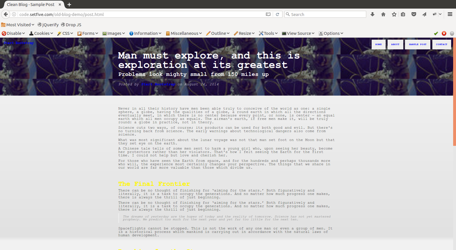Design: How to Make a Vintage Website - {5} Setfive - Talking to the World